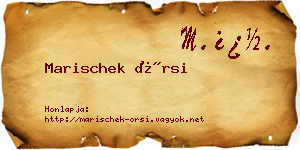 Marischek Örsi névjegykártya
